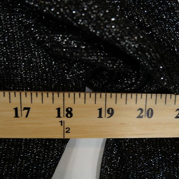 BCBG Max Azria Women's Black Sliver Shiny Blazer Collarless Size L - Picture 14 of 15